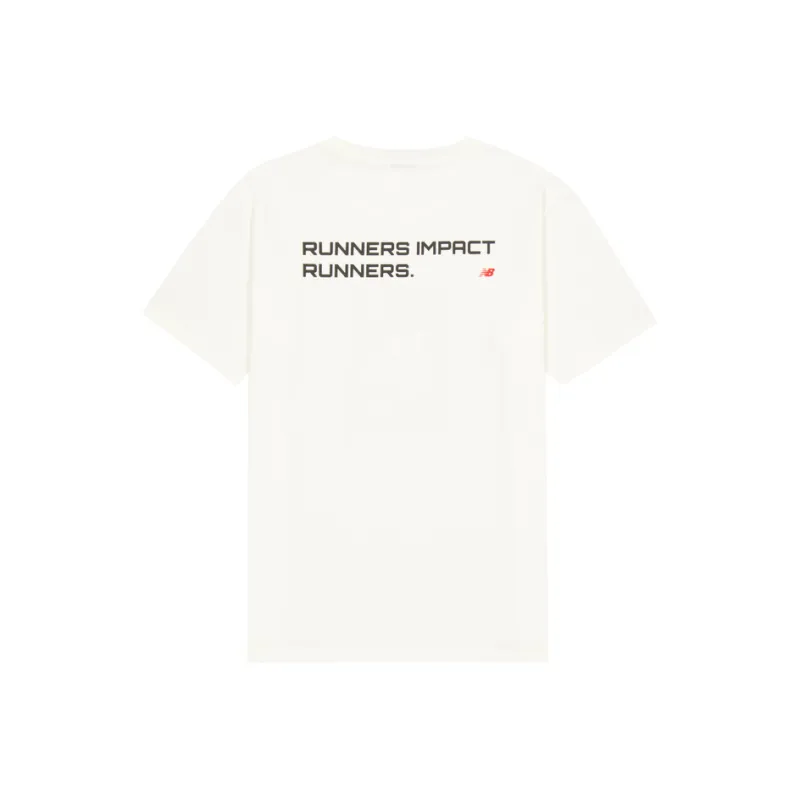 New Balance Runners T Shirt Men's Ivory White-1