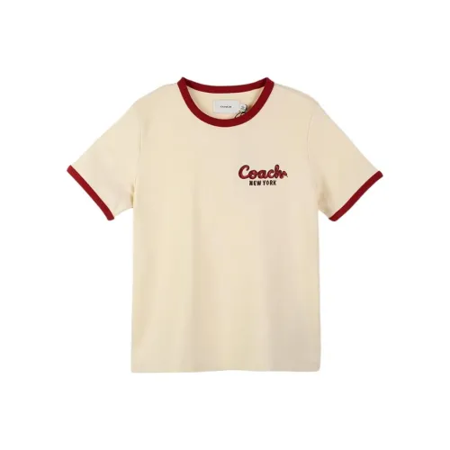 COACH T Shirts Women's Beige