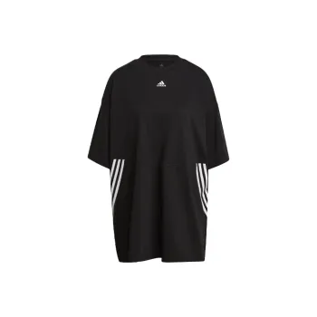 Adidas Drop Shoulder Sleeve T Shirt Women's Black