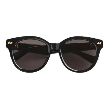 Bottega Veneta Recycled Acetate Ester Round Sunglasses Women's Black