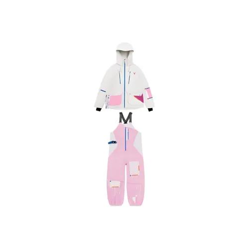 벡터 남녀공용 스키복 세트