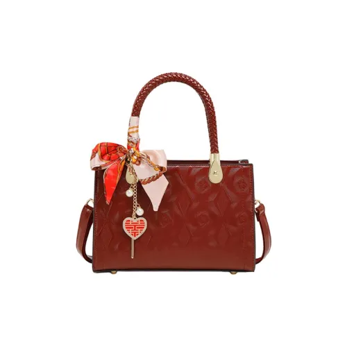 PAYOT Microfiber Synthetic Leather Shoulder Bag, Crossbody Bag, Handbag Women's Burgundy