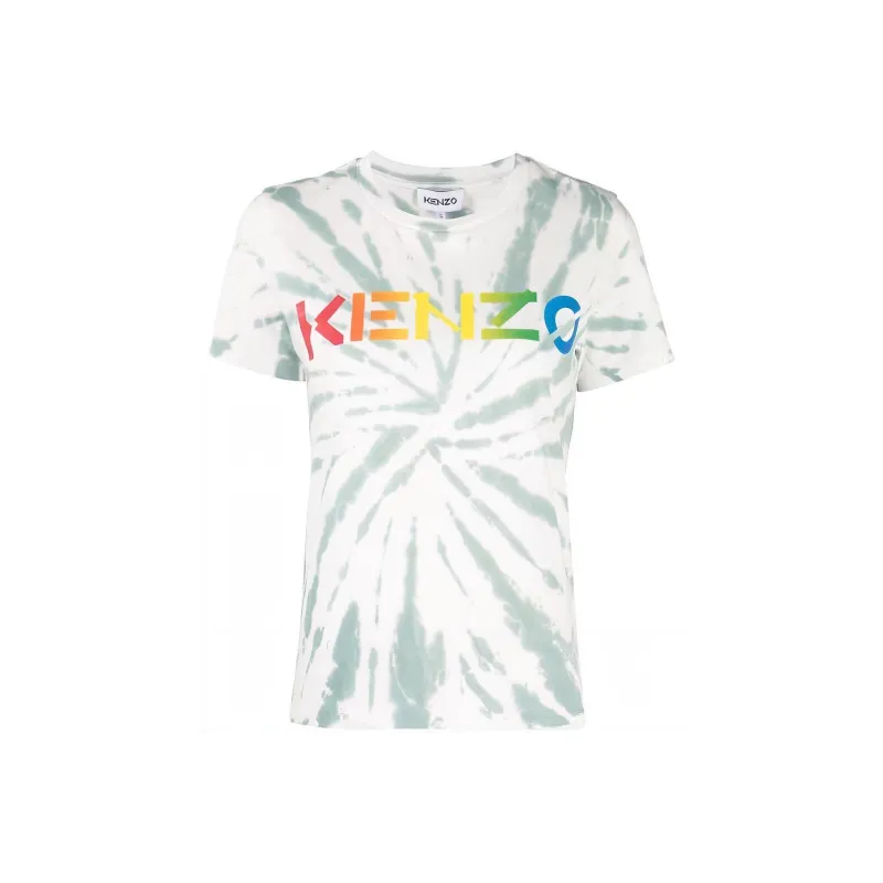 KENZO Logo print Tie dye T shirt-0