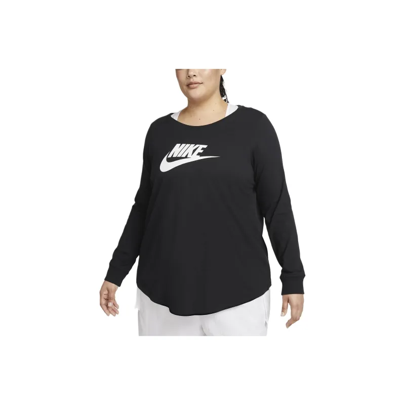 Nike Sportswear Club Women's Long Sleeve T Shirt Plus Size-0