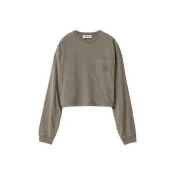 MIU MIU Regular T Shirt Women's Olive Green