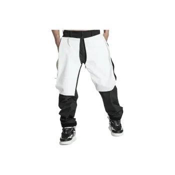 NORVINCY Casual Pants Unisex Black White