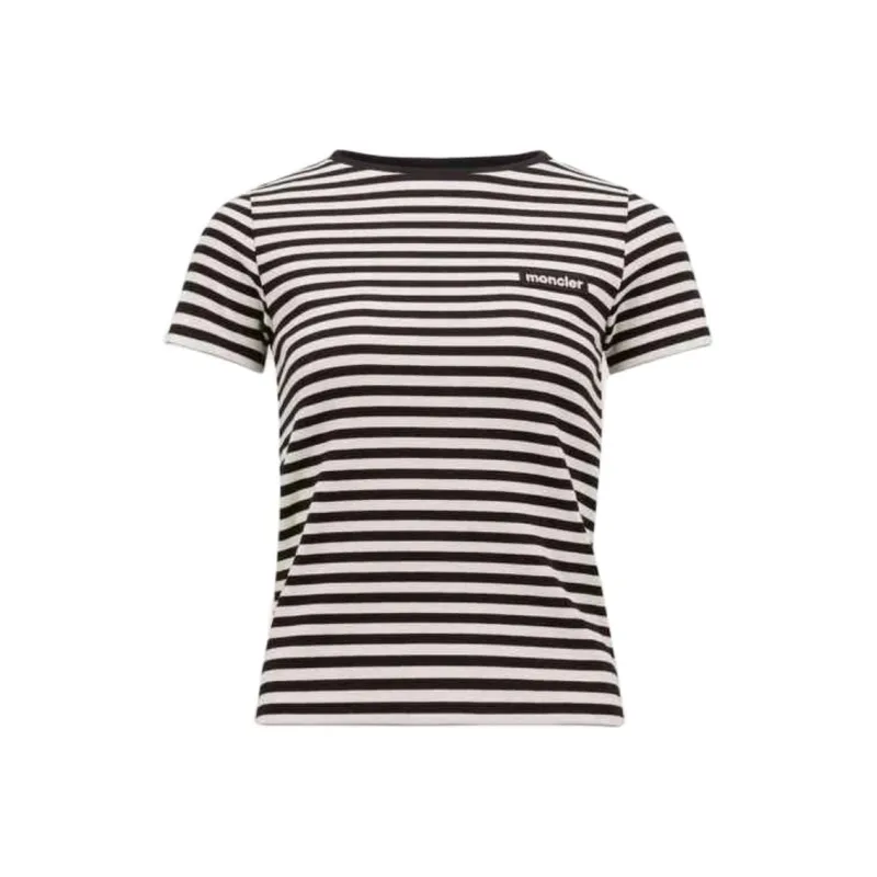 Moncler Striped Cotton T shirt-0