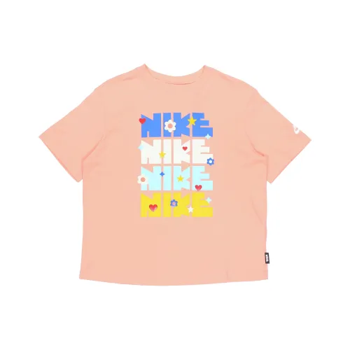 Nike Drop Shoulder Sleeve T Shirt Women's Pink