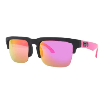 SPY Plastic Browline Sunglasses Unisex Black