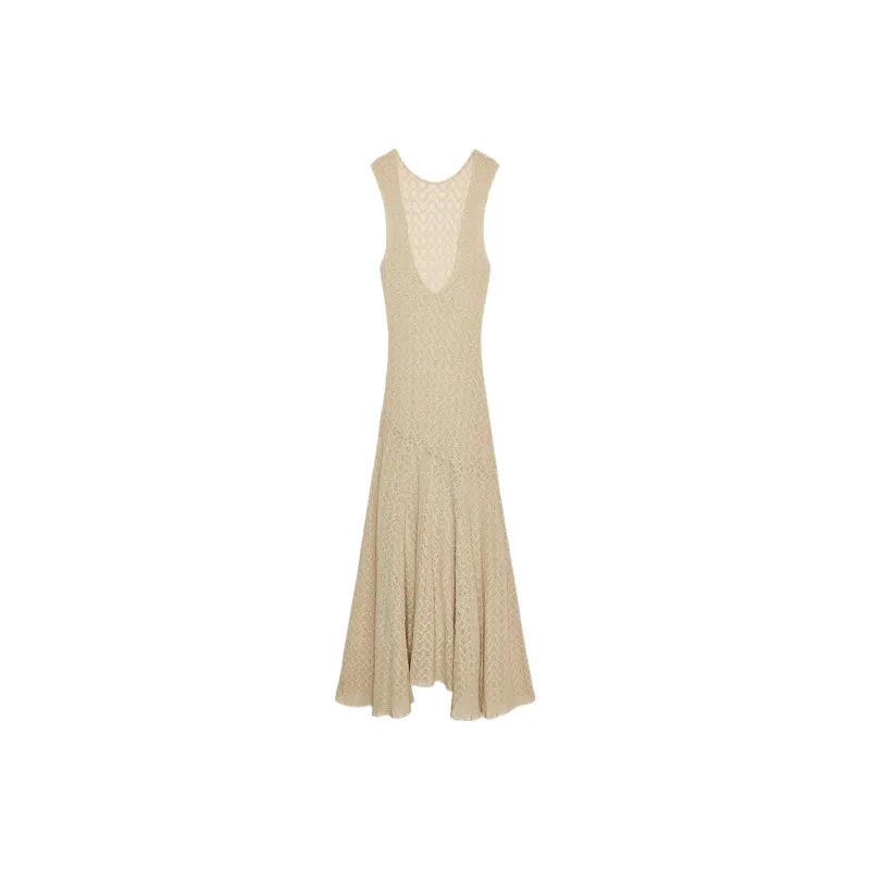 ZARA Sleeveless Dress Women's Dark Sandy Umber-1