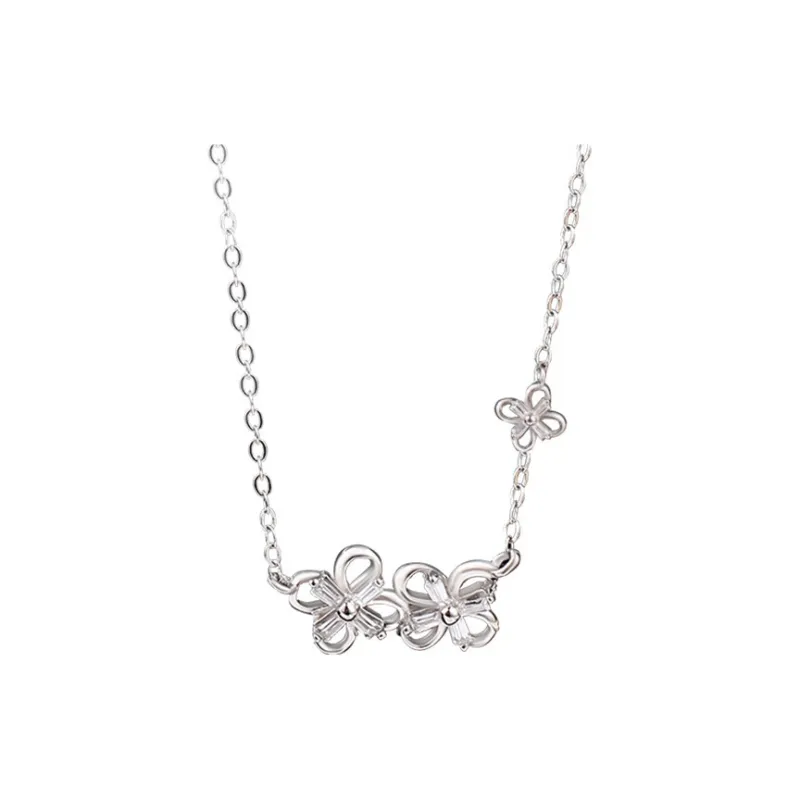Happy Tide S999 Fine Silver Necklaces Women's-0