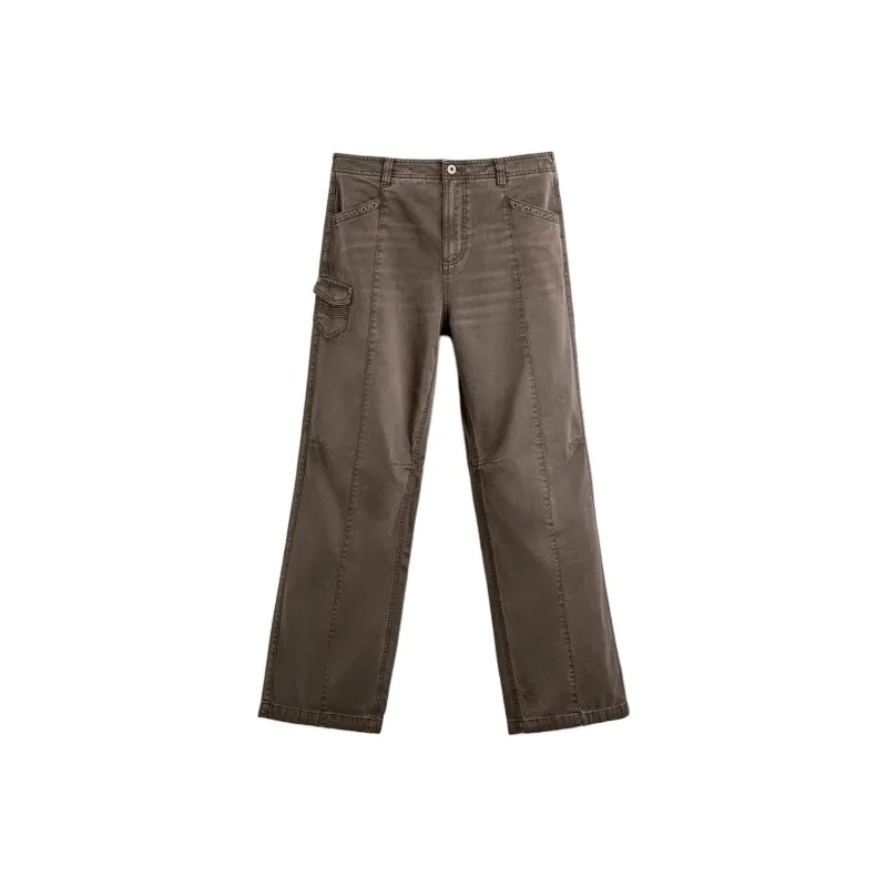 ZARA Casual Pants Men Brown-0