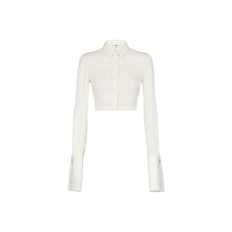 FENDI Crop Tops Women's White-0