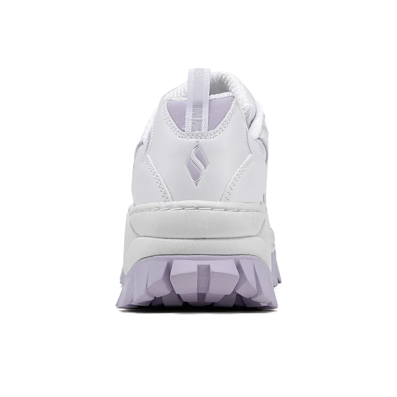 Skechers Street Anti Slip Wear Resistant Low Top Chunky Sneakers Women's White Purple-4