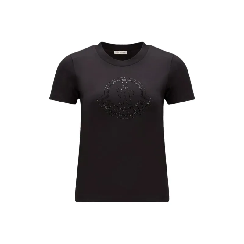 Moncler Logo Embellished Crewneck T Shirt-0