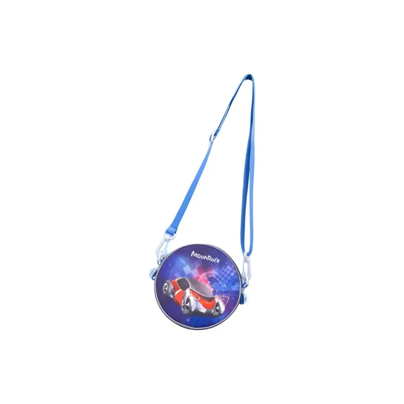 MOONROCK Polyester Small Round Bag, Shoulder Bag, Crossbody Bag Unisex Blue-1