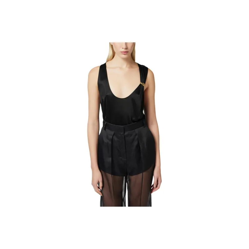 Elisabetta Franchi Shiny Jersey Tank Top-0
