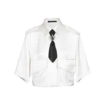 LOFT SHINE Crop Tops Women's White