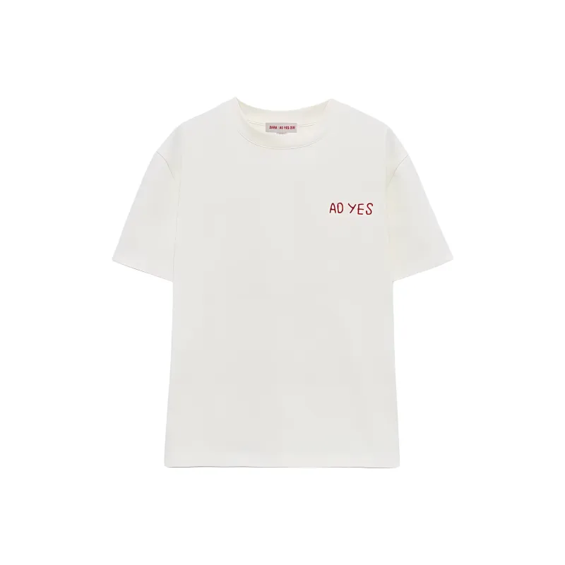 ZARA T Shirts Women's Frosted White-0