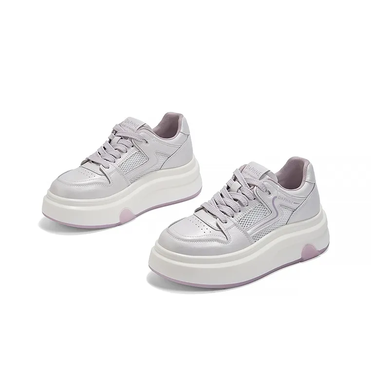 DAPHNE Anti Slip Wear Resistant Low Top Skateboard Shoes Women's Purple-3