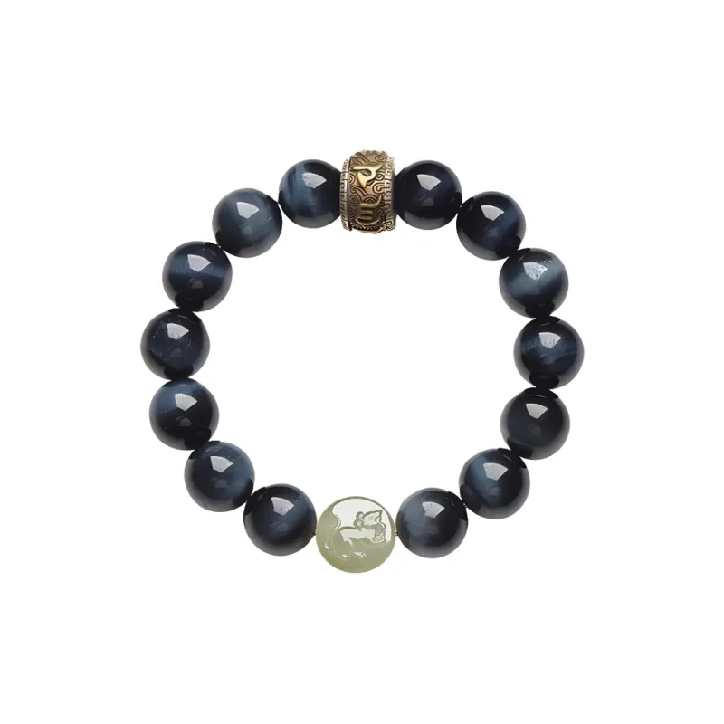 Yi Mingju Tiger's Eye Stone Bracelets Unisex-0