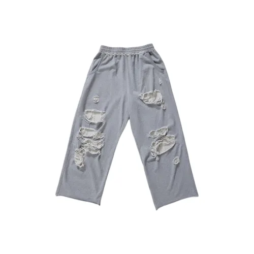 Jaded London Drift Series Drift Collection Distressed Grey Marl Loopback Monster Joggers Casual Pants Men's Gray