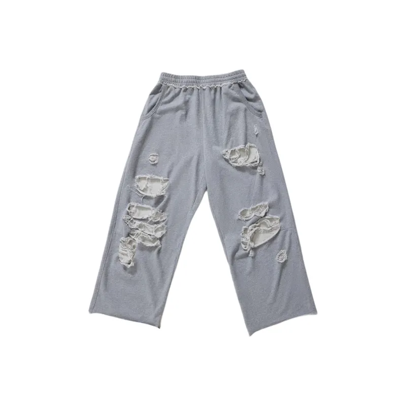 Jaded London Drift Series Drift Collection Distressed Grey Marl Loopback Monster Joggers Casual Pants Men's Gray-0