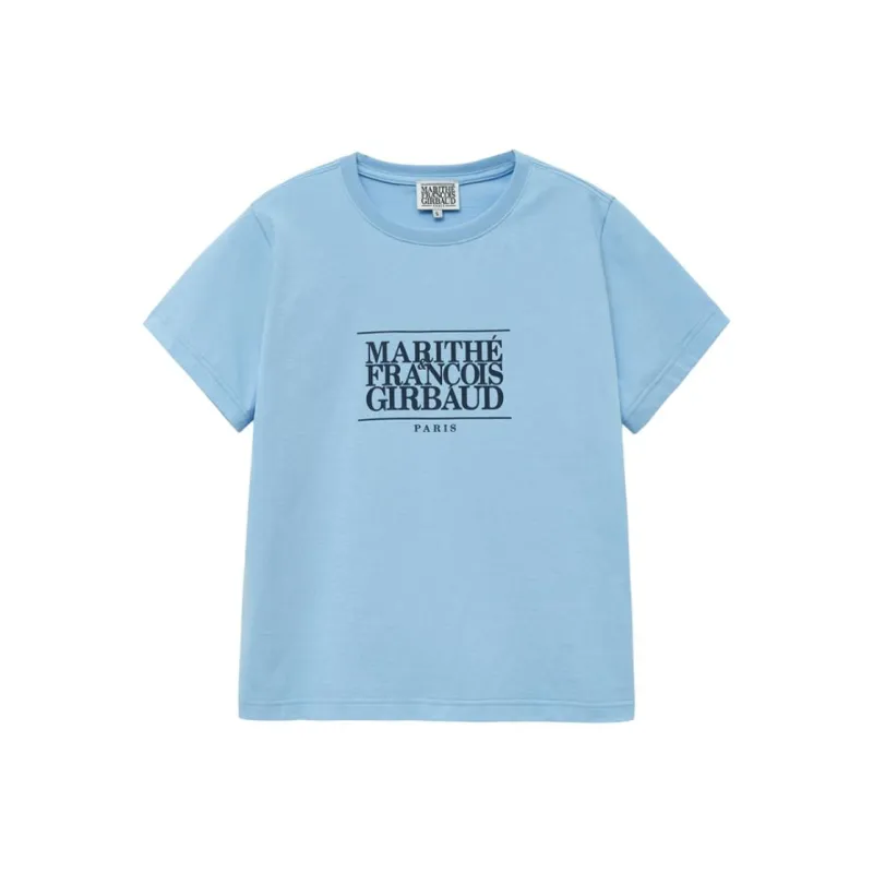 Marithe Francois Girbaud T Shirt Women's Sky Blue-0