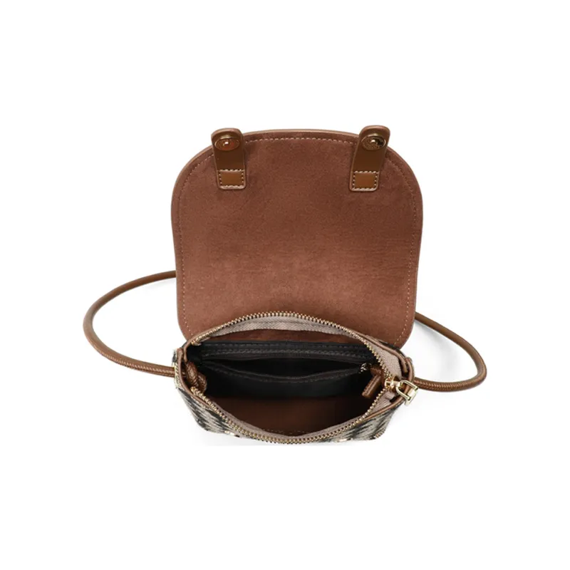 COMELY Synthetic Leather Small Bucket Shoulder Bag, Crossbody Bag Regular Women's Coffee-6