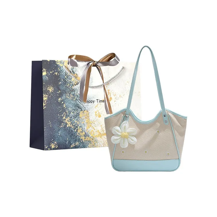 Iman's House PU Shoulder Bag Women's Pink/Blue-4