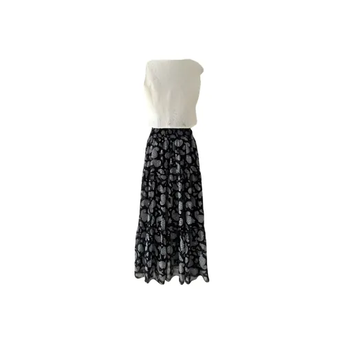 JOSR Skirt Set Women's Apricot+Black