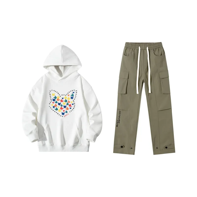 Hepburn Cat Sweatshirt Sets Unisex-9