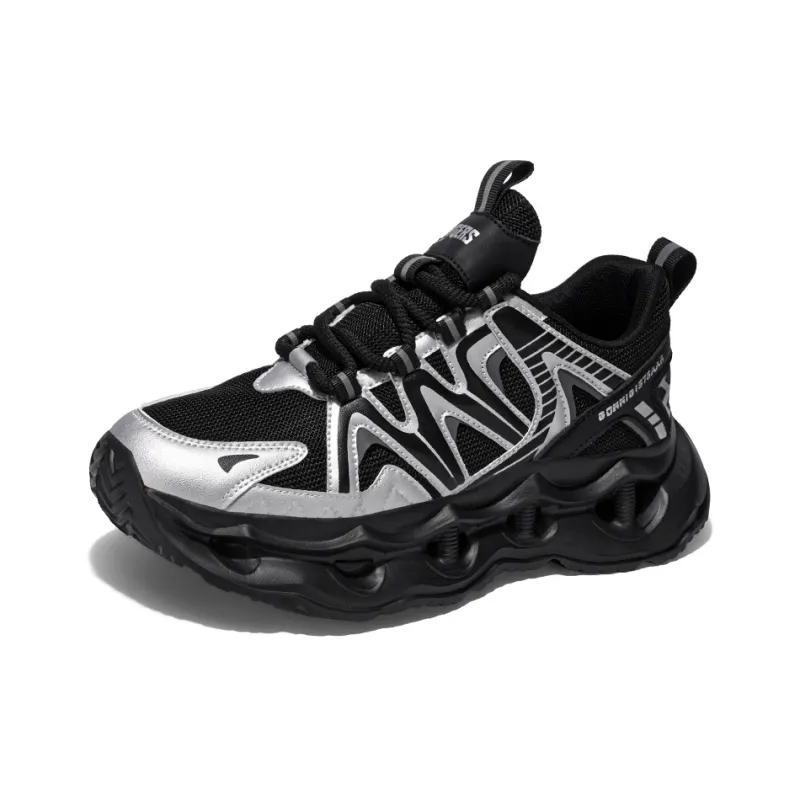 OFFER AITR Cushioning Slip Resistant Height Increasing Low Top Chunky Sneakers Men's-2