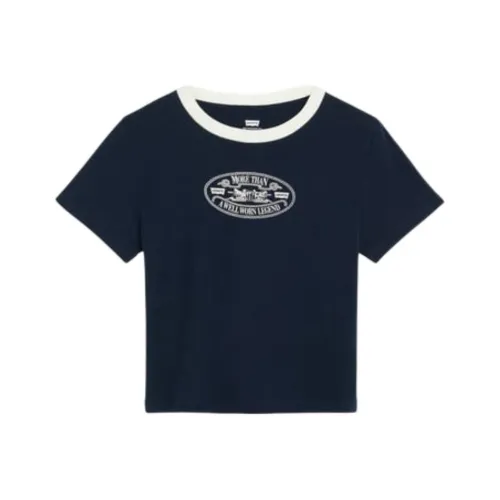 Levis T Shirts Women's Blue