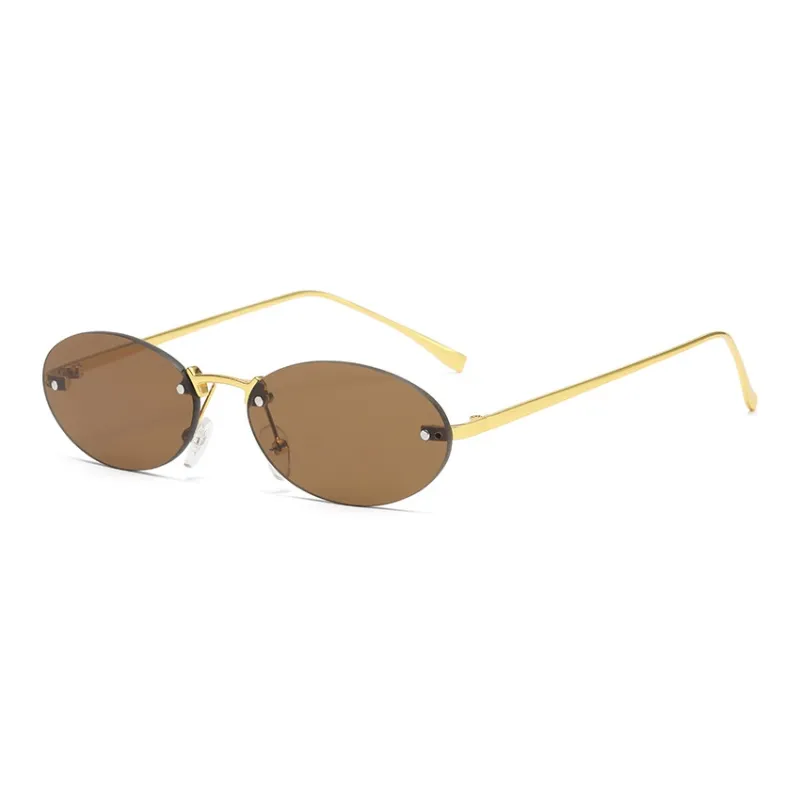 NOME Metal Oval Sunglasses Unisex-2