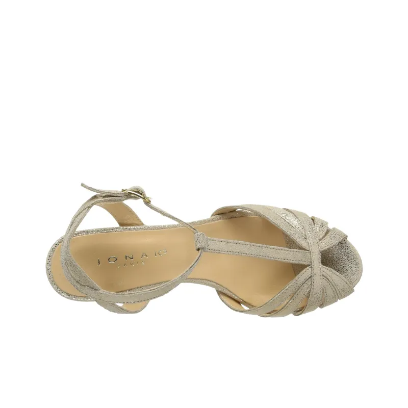 JONAK Doliate One Strap Sandals 7cm Women's Silver-5
