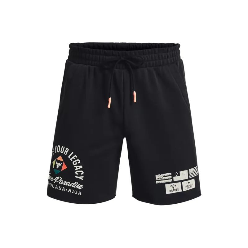 Under Armour Men's Project Rock Heavyweight Terry Shorts Black-0