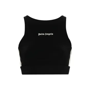 PALM ANGELS Logo Printed Sports Top