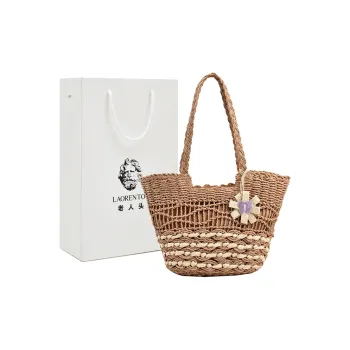 Old Man's Head Fabric Tote Bag, Shopping Bag, Shoulder Bag Women's Beige/Light Brown