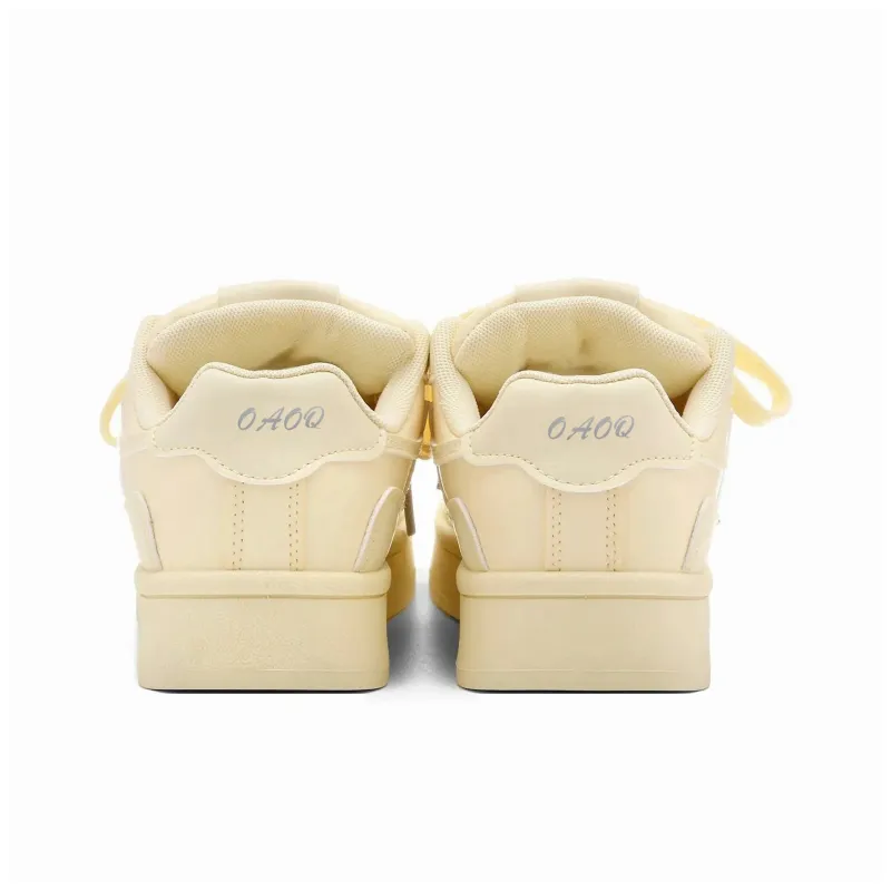 OAOQ Cushioning, Abrasion Resistant, Lightweight, And Breathable Low Top Platform Skateboard Shoes Unisex-18
