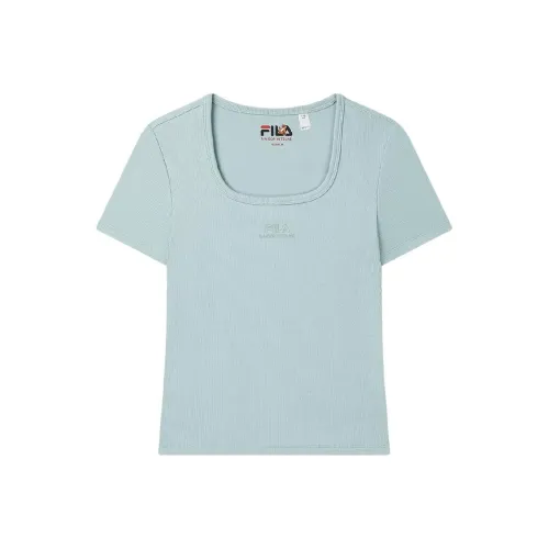 FILA x MAISON KITSUNE ORIGINALE T Shirt Women's Fruit Gray Green