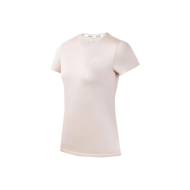 QIAODAN T Shirt Women's Sheer Pink Yarn-0
