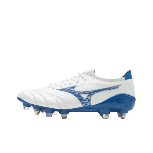 Mizuno Morelia Neo 4 Anti Slip Wear Resistant Soccer Shoes Men's White Blue