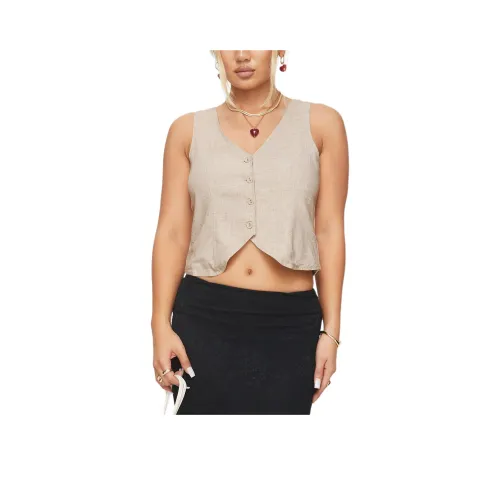 PRINCESS POLLY Tank Tops Women's BEIGE/Beige