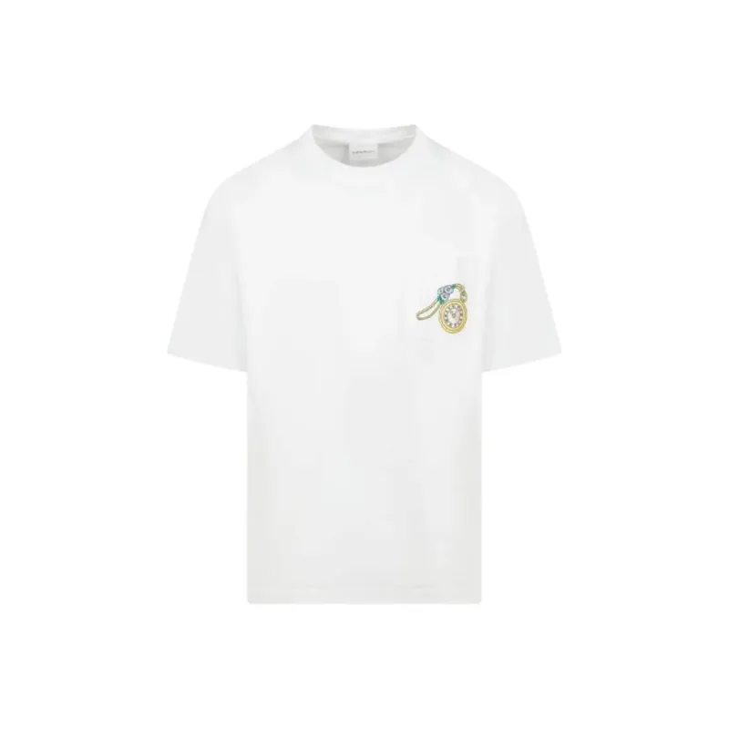 Drôle De Monsieur Embroidered detail T shirt-0