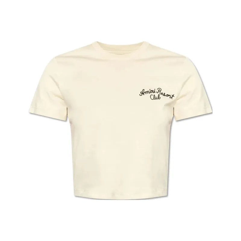 AMIRI Resort Club Baby Tee 'Beige'-0