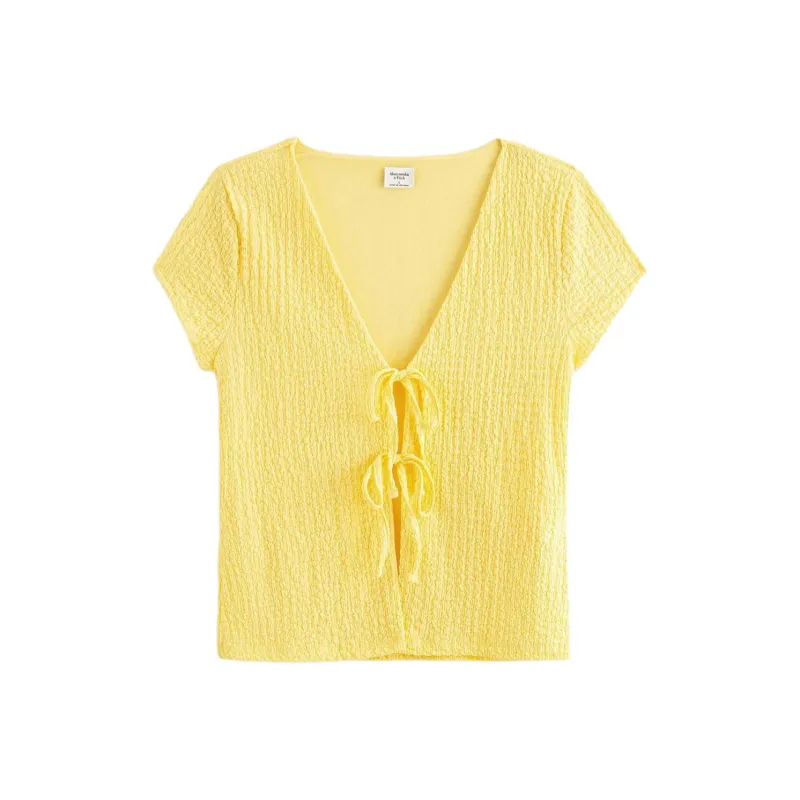 Abercrombie＆Fitch T Shirt Women's Yellow-0