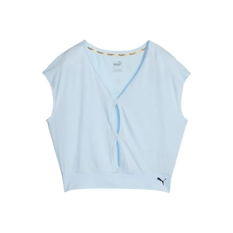 PUMA T Shirts Women's Aqua Blue-0