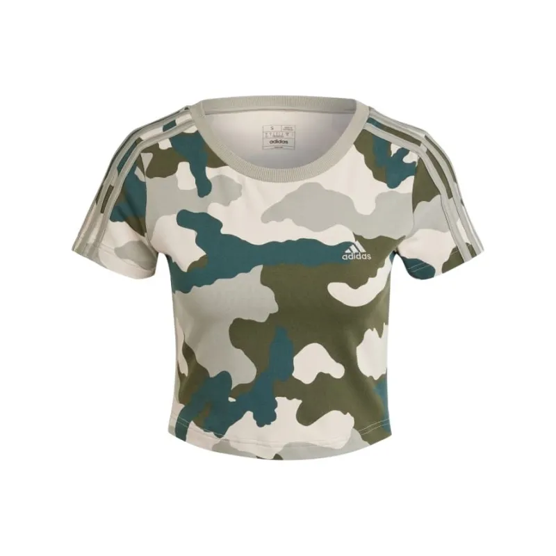 Adidas Free Shipping With AdiClub Essentials 3-Stripes Camo Print Baby Tee-0