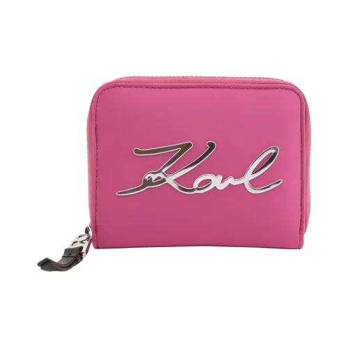 KARL LAGERFELD Cow Leather Wallet Womens White Wallets